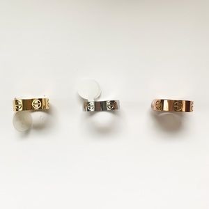3 stainless steel rings